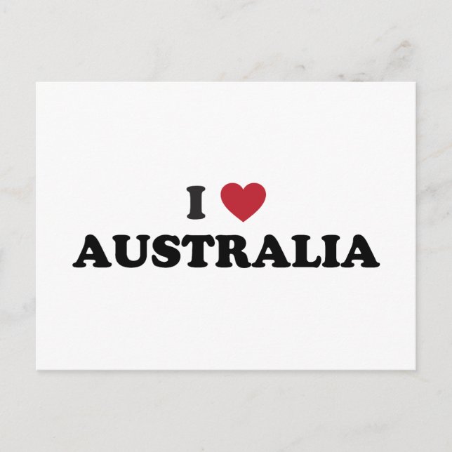 Carte Postale I Love Australia (Devant)