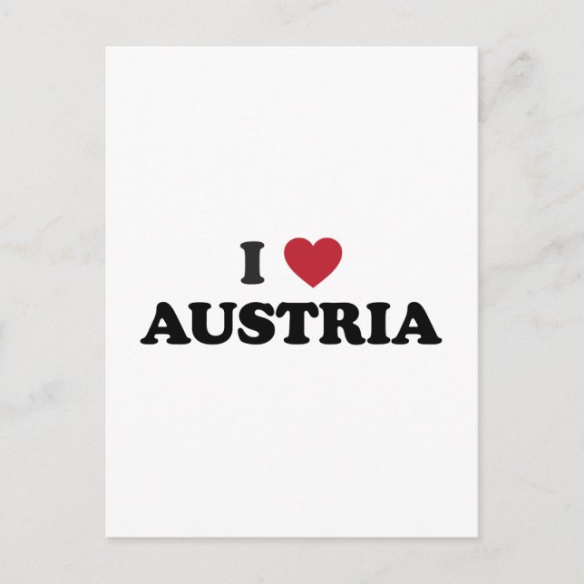 Carte Postale I Love Austria (Devant)