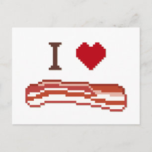 Carte Postale I Love Bacon