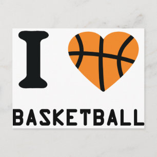 Carte Postale I Love Basketball