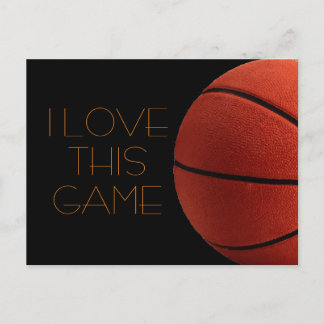 Carte Postale I Love Basketball Close Up