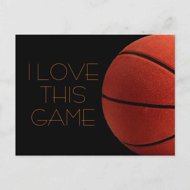Carte Postale I Love Basketball Close Up (Devant)