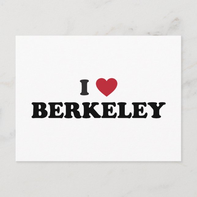 Carte Postale I Love Berkeley Californie (Devant)