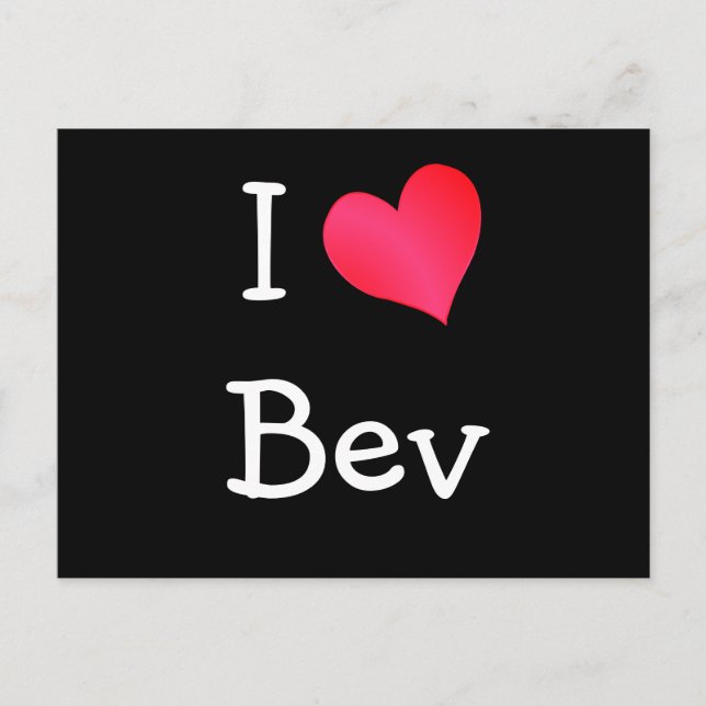 Carte Postale I Love Bev (Devant)