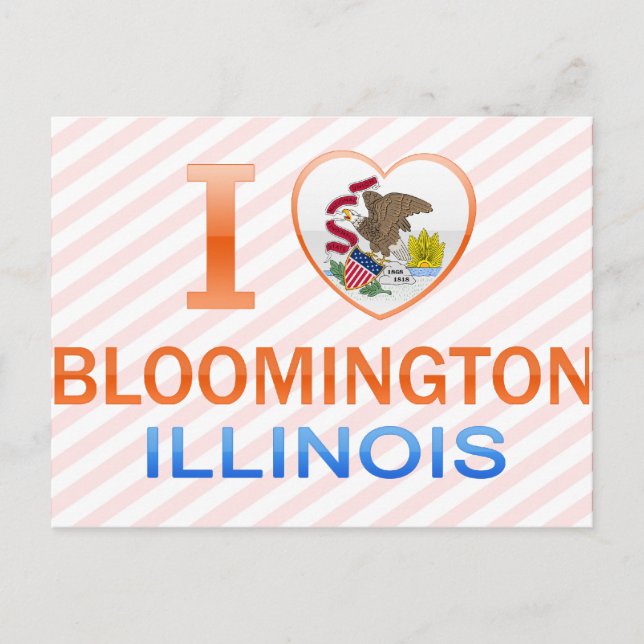 Carte Postale I Love Bloomington, IL (Devant)