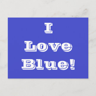 Carte postale I Love Blue