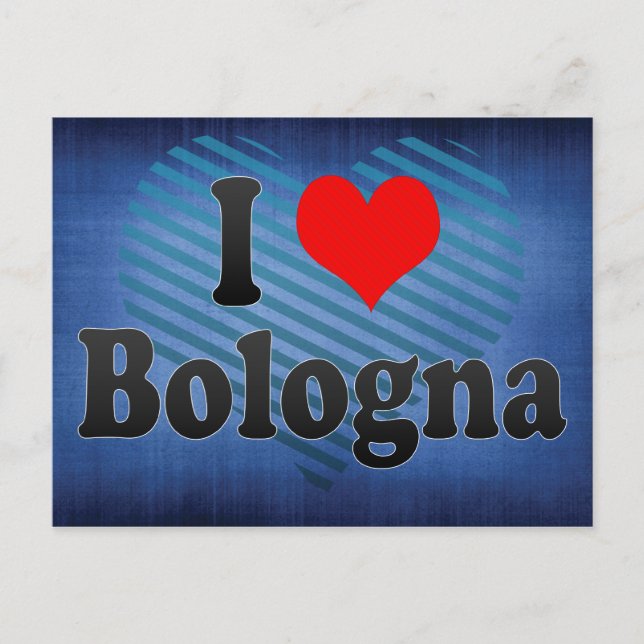 Carte Postale I Love Bologne, Italie (Devant)