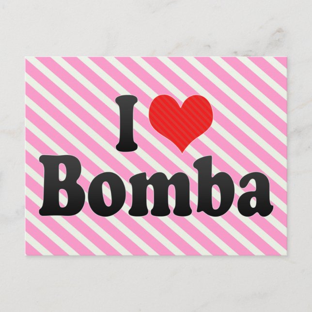 Carte Postale I Love Bomba (Devant)