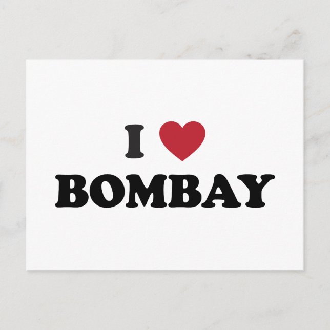 Carte Postale I Love Bombay India (Devant)
