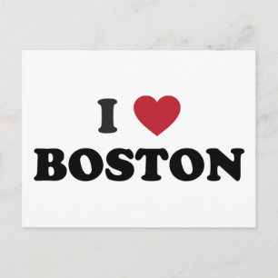 Carte Postale I Love Boston Massachusetts