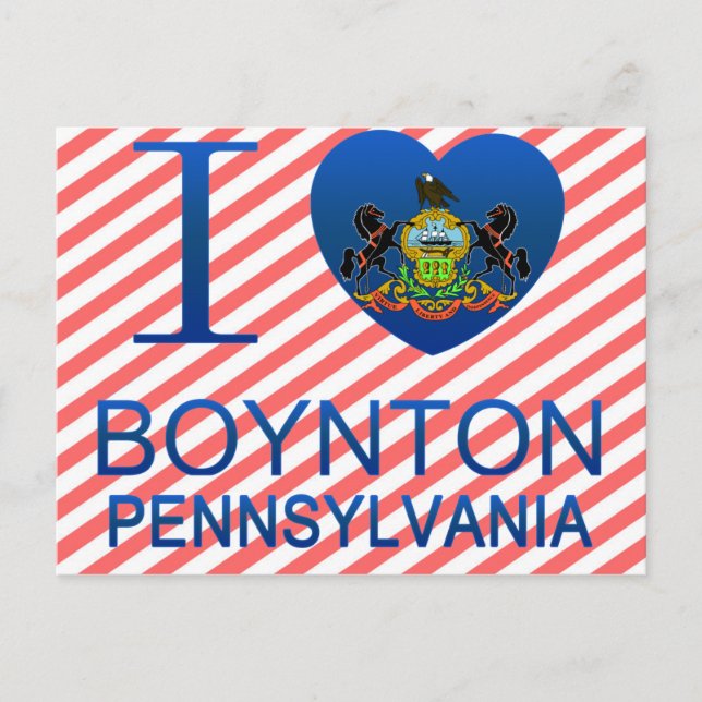 Carte Postale I Love Boynton, PA (Devant)