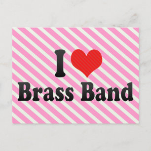 Carte Postale I Love Brass Band