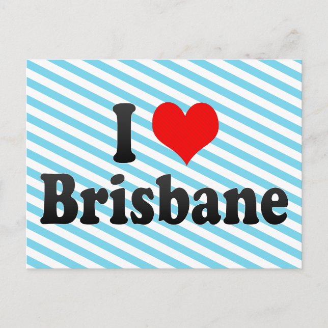 Carte Postale I Love Brisbane, Australie (Devant)