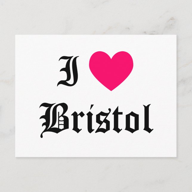 Carte Postale I Love Bristol (Devant)