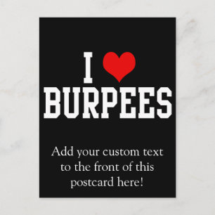 Carte Postale I Love Burpees, Fitness