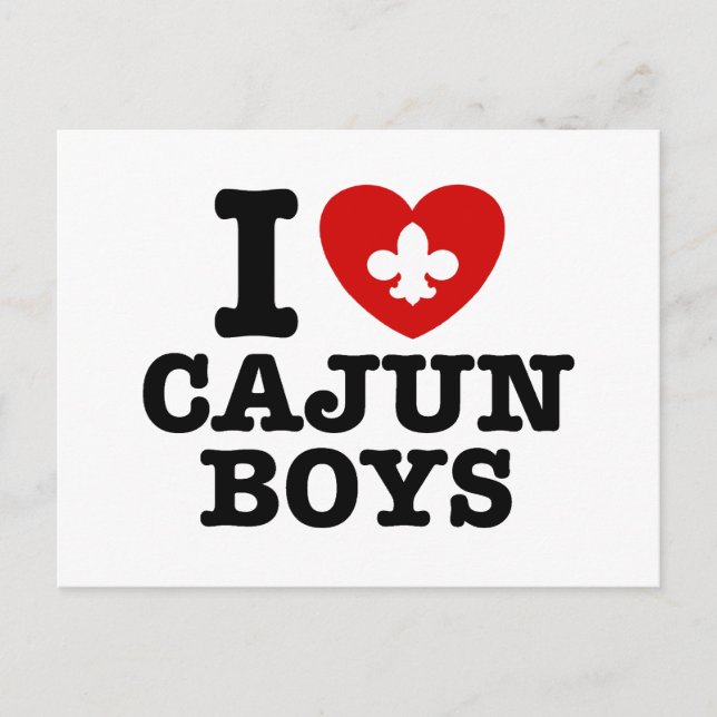 Carte Postale I Love Cajun Boys (Devant)
