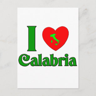 Carte Postale I Love Calabre Italie