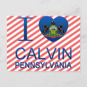 Carte Postale I Love Calvin, PA