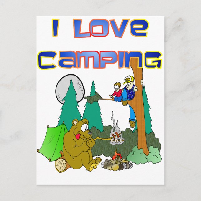 Carte Postale I Love Camping (Devant)
