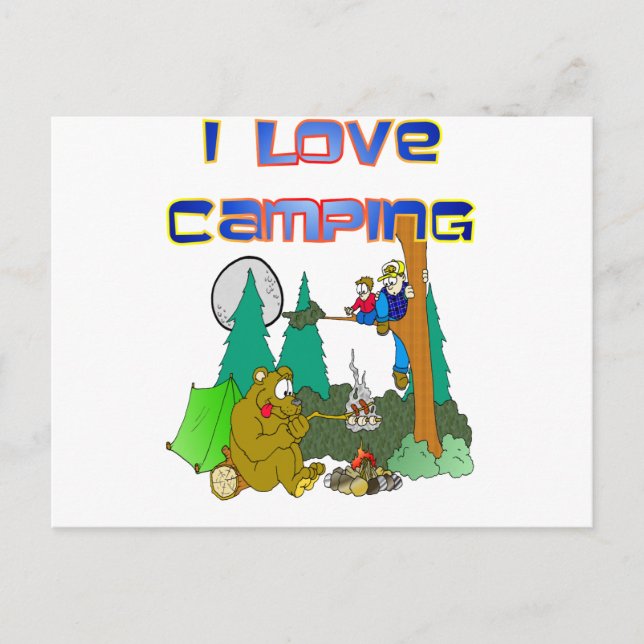 Carte Postale I Love Camping (Devant)