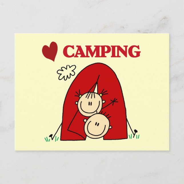 Carte Postale I Love Camping Tshirts et cadeaux (Devant)