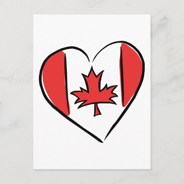 Carte Postale I Love Canada (Devant)