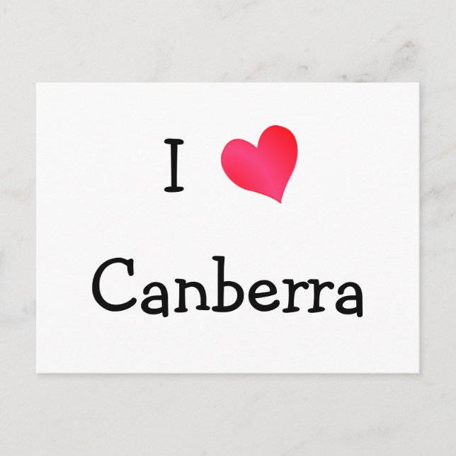 Carte Postale I Love Canberra (Devant)
