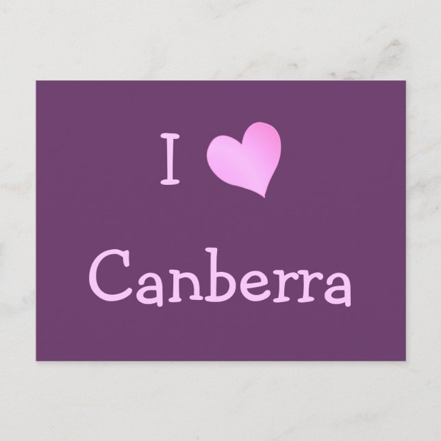 Carte Postale I Love Canberra (Devant)