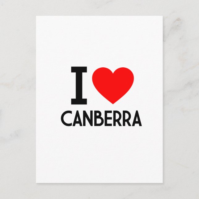 Carte Postale I Love Canberra (Devant)