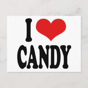 Carte Postale I Love Candy`