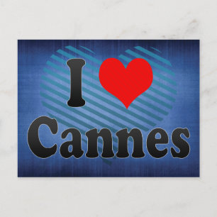 Carte Postale I Love Cannes, France