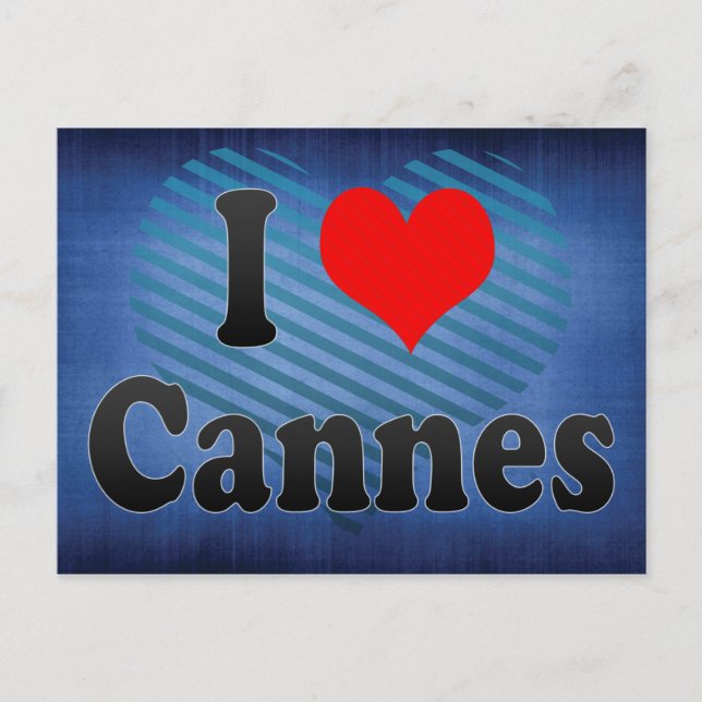 Carte Postale I Love Cannes, France (Devant)