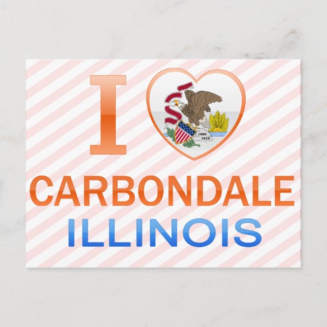 Carte Postale I Love Carbondale, IL (Devant)