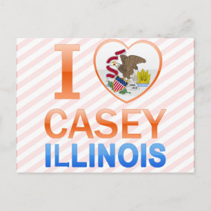 Carte Postale I Love Casey, IL