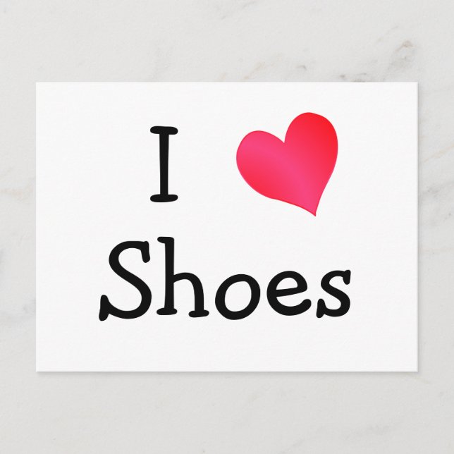 Carte Postale I Love Chaussures (Devant)