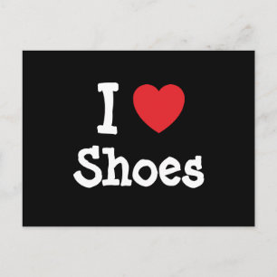 Carte Postale I love Chaussures coeur personnalisé