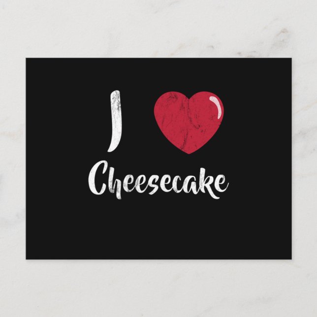 Carte Postale I Love Cheesecake Food Lover (Devant)