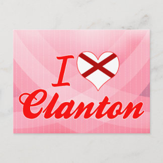 Carte Postale I Love Clanton, Alabama