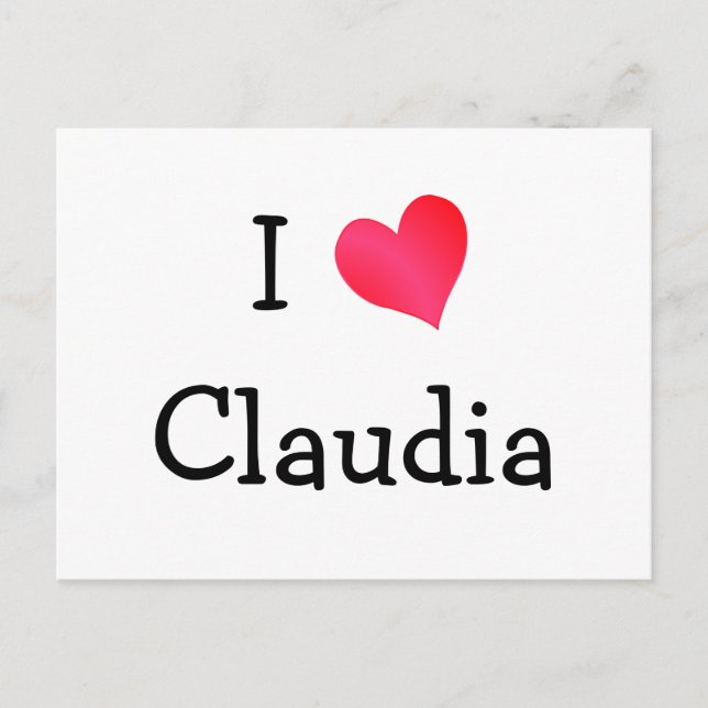 Carte Postale I Love Claudia (Devant)