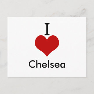 Carte Postale I Love (coeur) Chelsea