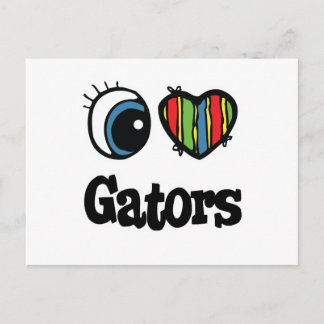 Carte Postale I Love (Coeur) Gators