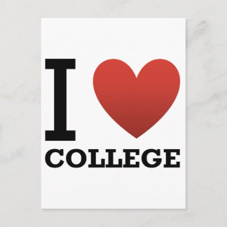 Carte Postale I Love College