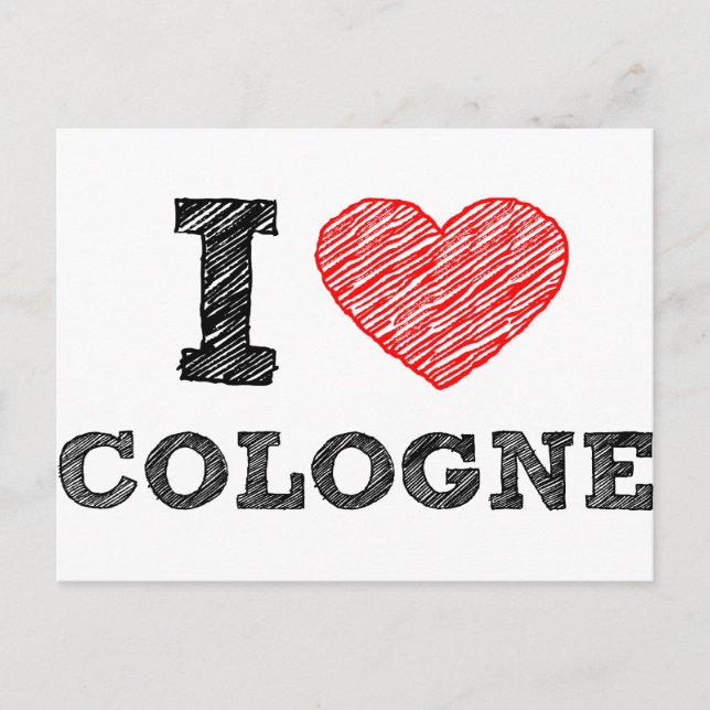 Carte Postale I Love Cologne (Devant)