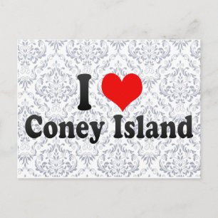 Carte Postale I Love Coney Island, États-Unis