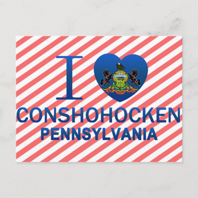 Carte Postale I Love Conshohocken, PA (Devant)