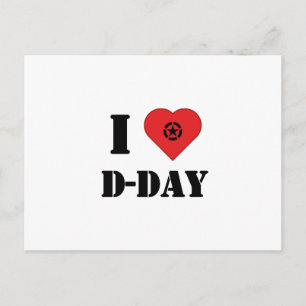 Carte Postale I love D-Day