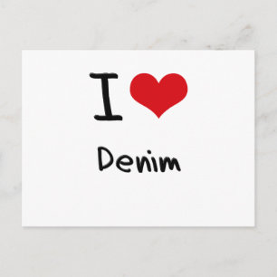 Carte Postale I Love Denim