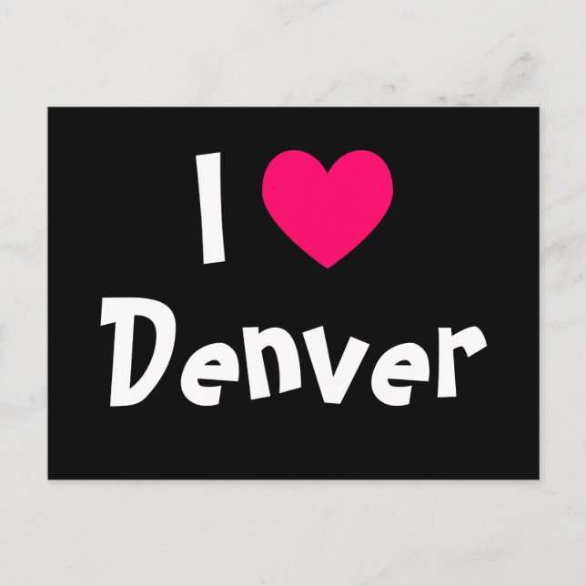 Carte Postale I Love Denver (Devant)