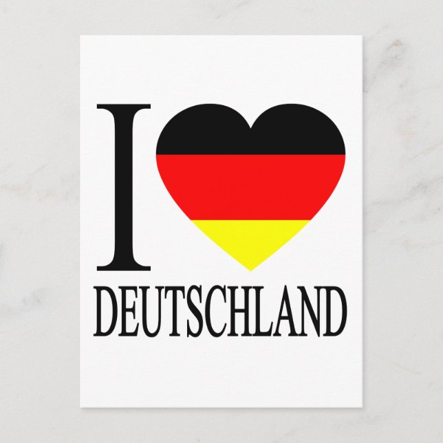 Carte Postale I Love Deutschland Allemagne Allemagne Drapeau Coe (Devant)