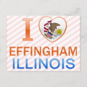 Carte Postale I Love Effingham, IL
